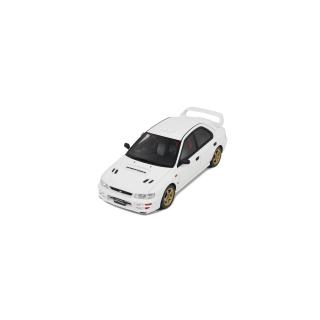 SUBARU IMPREZA WRX TYPE RA STI PURE WHITE 2000 OttO mobile 1:18 Resinemodell (Türen, Motorhaube... nicht zu öffnen!)